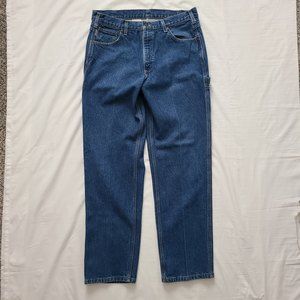 Carhartt Men's Carpenter Jeans Size 36 x 32 Relaxed Fit Denim Workwear Pants